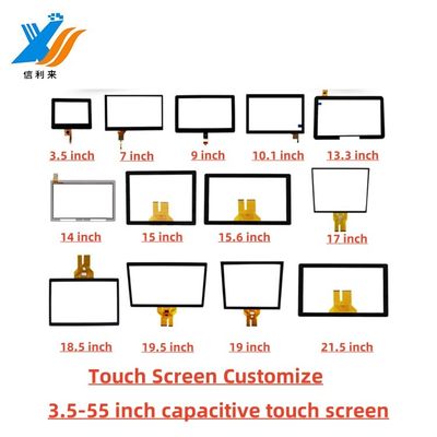 Personnaliser multi-taille multi-touch projeté capacitif (PCAP) GG GFF panneau d'écran tactile pour machine à vendre de l'éducation médicale commerciale industrielle