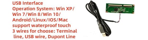 Écran tactile capacitif de 43 pouces à 10 points Interface USB Structure G+G