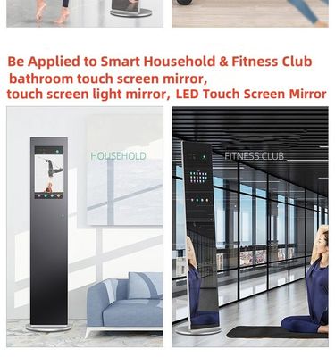 Vente d'usine personnalisable multi-touch projeté capacitif (PCAP) écran tactile panneau imperméable à l'eau imperméable à l'huile Smart Mirror Panneau tactile pour le club de fitness et Smart Home salle de bain écran tactile lumière miroir