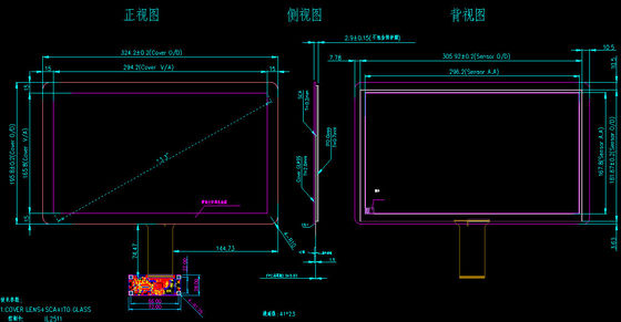 13.3'' Panneau d'écran tactile industriel multi avec interface USB et IIC G+G
