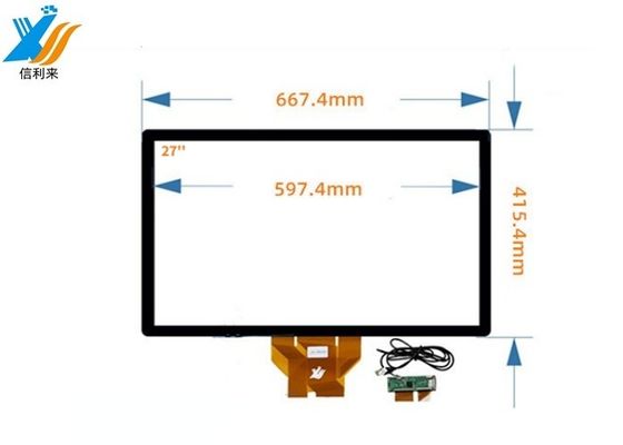 Écran tactile capacitif de 27 pouces avec type d'interface USB pour les interfaces industrielles homme machine