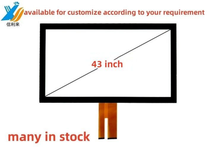 43 pouces Multi-touch projeté capacitif (PCAP) GG GFF écran tactile panneau imperméable à l'eau à l'huile stylo à l'épreuve du toucher gant affichage LCD à LED moniteur anti-UV personnalisé pour les jeux d'éducation médicale industrielle