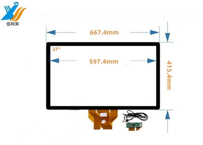 Écran tactile capacitif de 27 pouces avec type d'interface USB pour les interfaces industrielles homme machine